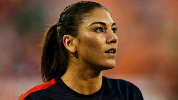 WASHINGTON, DC - SEPTEMBER 03: Goal keeper Hope Solo #1 of USA against Mexico during the second half of an International Friendly at RFK Stadium on September 3, 2013 in Washington, DC.  The United Stated defeated Mexico 7-0. (Photo by Patrick Smith/Getty Images)